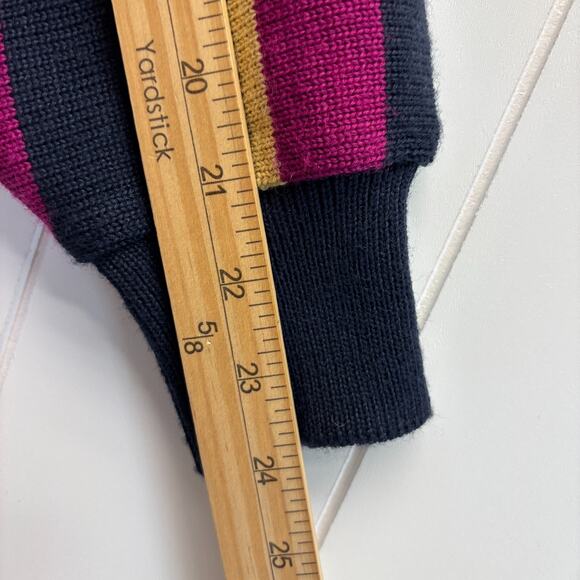 Vintage Lilli Ann Collections Womens 80s Preppy Striped Cardigan Size 10 Classic - Picture 6 of 8